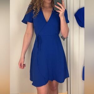 Monteau Royal Blue Midi Dress